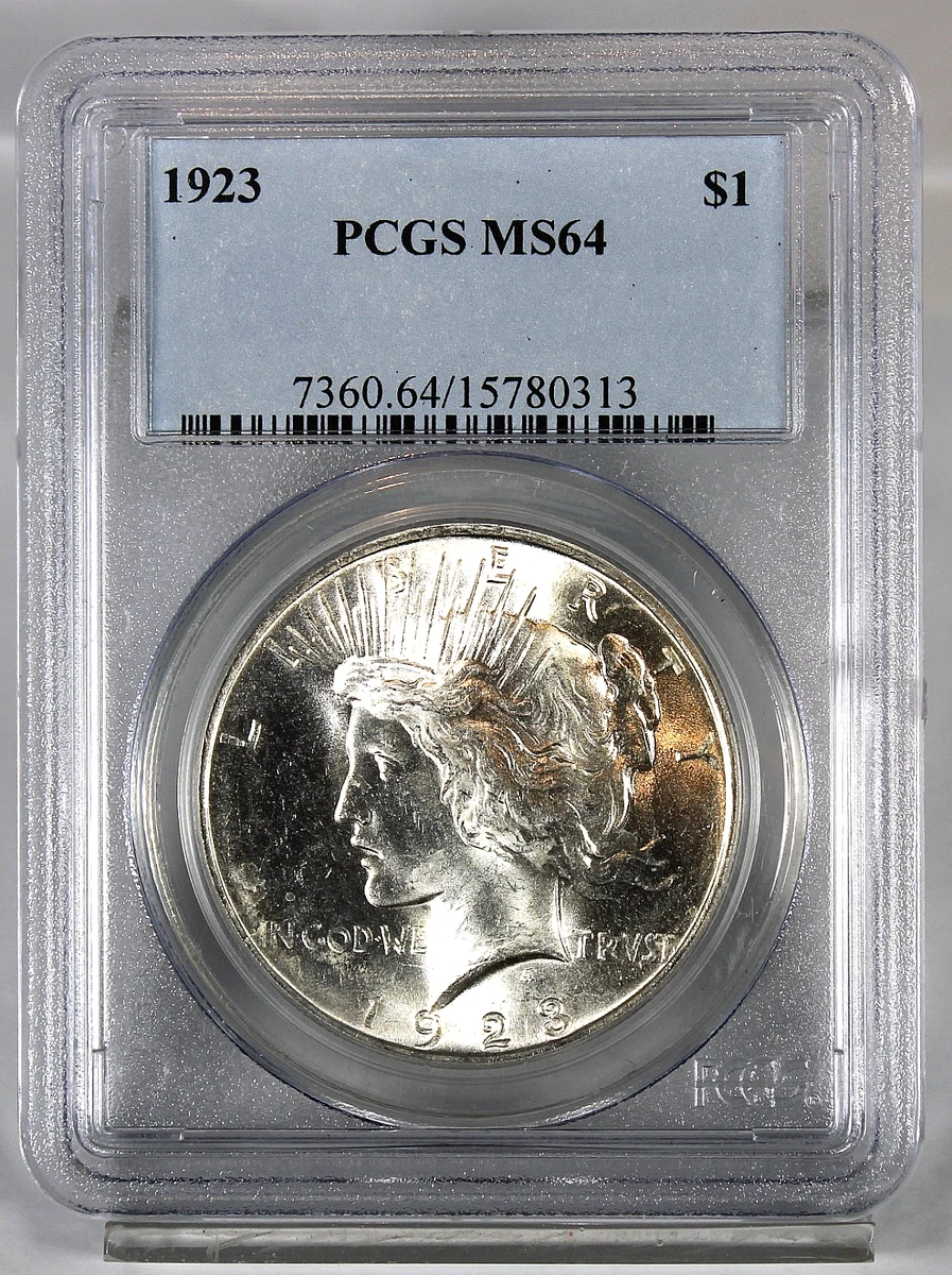 1923 MS 64 Graded Peace Dollars for sale | eBay