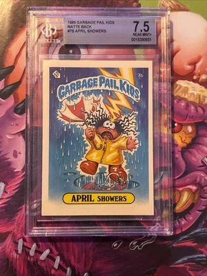1985 Topps Garbage Pail Kids Series 1 APRIL SHOWERS 7b Matte Back BGS 7.5 NM+ - Image 1 of 2