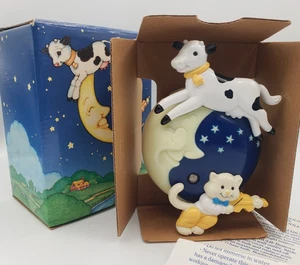Avon Nightlight Mother Goose Hey Diddle Nachtlicht Kuh Mond Katze Geige 1992 NOS - Bild 1 von 7
