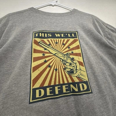 Camisa Grunt Style Revolutionary War Para Hombre XL Manga Corta Gris Algodón Cuello Redondo Foto 1 de 4