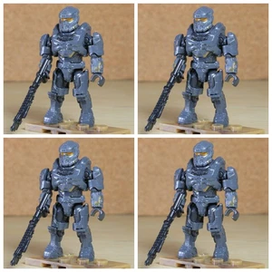 4Pcs Mega Halo Construx Blok Fleetcom Warthog UNSC Spartan Vannak-134 Dark Gray  - Picture 1 of 2