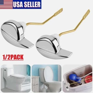 1/2X Maniglia Leva di Scarico WC Montaggio Laterale Facile Uso Maniglia WC Universale - Foto 1 di 14