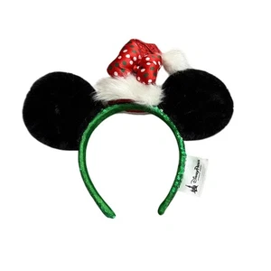 Disney Mickey Minnie Ohren Pailletten Nikolaus Mütze Weihnachten Stirnband mit Schleife Urlaub - Bild 1 von 3
