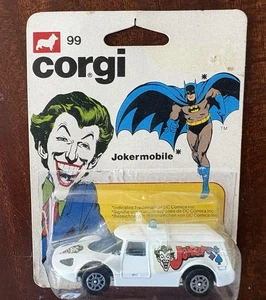 Vintage Corgi Juniors Jokermobile 99 Diecast Batman DC Comics 1976 Carded UK Toy - Picture 1 of 3