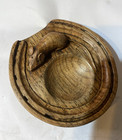ROBERT MOUSEMAN THOMPSON HAND CARVED OAK HORSESHOE PIN TRAY / TRINKET DISH