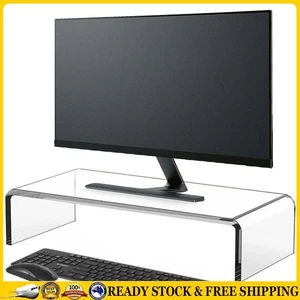 DE Acrylic Monitor Stand Clear Monitor Riser Desk Computer Stand for Home Office - Afbeelding 1 van 11