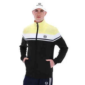 Sergio Tacchini Herren Damarindo Retro 80er Klassiker Kontraststreifen Reißverschluss Track Top - Bild 1 von 5