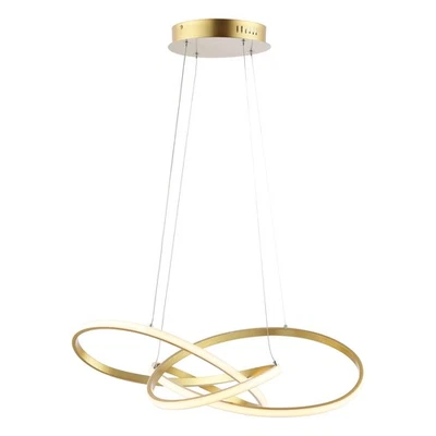 JYL7219B Alexia 25" Abstrato Integrado LED Metal Pingente Ajustável Moderno, ... - Imagem 1 de 4