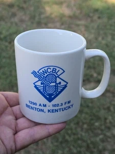 Vintage WCBL Radio Station Coffee Cup Benton Kentucky 1290 AM 102.3 FM Old Rare - Picture 1 of 5