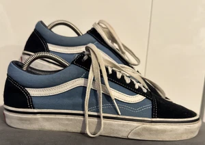 Vans Shoes Old Skool Low Trainers Blue Black Men’s Size UK 7 (40.5 EUR) - Picture 1 of 19
