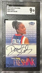 1999 Fleer Ultra WNBA Dawn Staley Fresh Ink Rookie Auto /400 SGC 9 - Picture 1 of 2