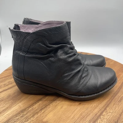 Dansko Botas Mujer 9.5/40 Cuero Negro Botines Cremallera Lateral Zapatos Cómodos Foto 1 de 4
