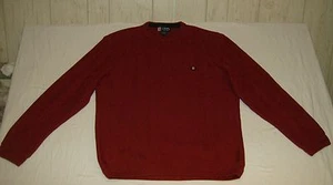 CHAPS BY RALPH LAUREN L/S RED PULLOVER SWEATER LARGE K#326 - Picture 1 of 4