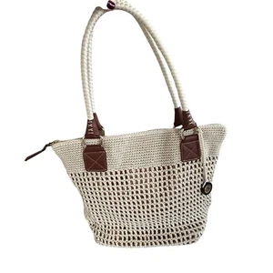 Borsa The Sak Cambria all'uncinetto grande borsa tote stile beige 102768 - Foto 1 di 15