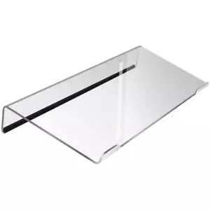 Acrylic Tilted Computer Keyboard Stand for Easy Ergonomic Typing Office Desk - Picture 1 of 7