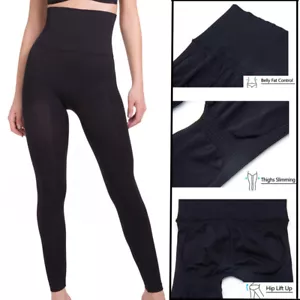Womens Anti Cellulite High Waist Compression Leggings Pants Slimming Body Shaper - Picture 1 of 18