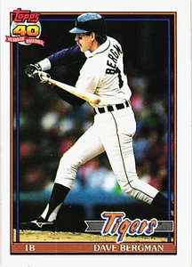 1991 - Topps --- Dave Bergman -- Card # 412 --- Detroit Tigers - Picture 1 of 2