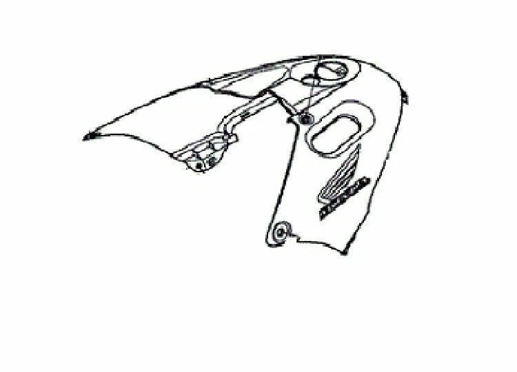 NEW OEM HONDA TRX420 FOURTRAX RANCHER 4X4 ES FUEL GAS TANK COVER YELLOW - Image 1 of 1