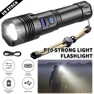 Torcia tattica LED super luminosa 1000000 lumen ricaricabile luce da lavoro LED - Foto 1 di 24