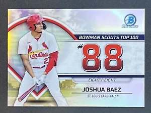 JOSHUA BAEZ 2023 Bowman Chrome Scouts Top 100 #BTP-88 St Louis Cardinals - Foto 1 di 2