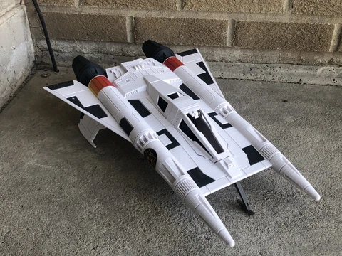 Buck Rogers Starfighter 3D Printed for 3.75" Action Figures  Dual Cockpit Cover