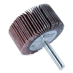 2" x 1" x 1/4" Shank Mounted Flap Wheels - A/O 80 Grit Sanding Wheel - 5 Pack - Picture 1 of 5