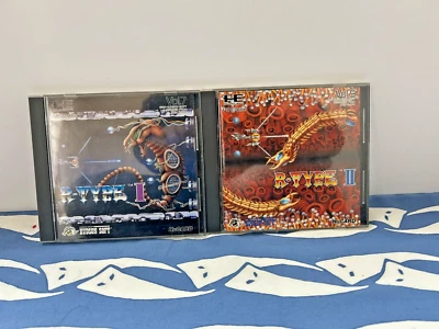 Lot 2 R-Type 1 & 2 II Set PCE PC Engine TurboGrafx-16 Japan JP Game VG w/Box - Image 1 of 4