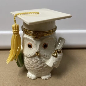Lenox Graduate Treasure Owl Figurine 3-3/8” - L16 - Picture 1 of 7