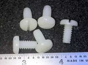 1/4-20 X 1/2" PADELLA A VITE SLOT TESTA NYLON PLASTICA - 50 pz - Foto 1 di 1