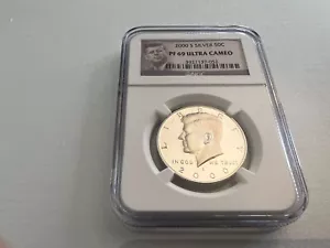 2000-S SILVER KENNEDY HALF DOLLAR NGC PF69 ULTRA CAMEO (PORTRAIT LABEL) - Picture 1 of 2