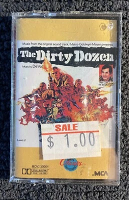 Dirty Dozen Soundtrack (Cassette) New Sealed, But. A Hole In The Case - Image 1 of 4