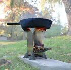 Flat Pack Rocket Stove, a Collapsible Portable Stainless Wood Stove for Camping