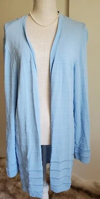 Calvin Klein cardigan wrap coverup light blue size M Lightweight EUC SWEATER - Image 1 of 4