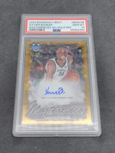 2023 Bowman U Best Xavier Booker Auto Masterpieces Gold Ref /50 PSA 10 - Picture 1 of 2