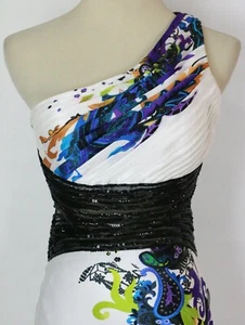 NEU $ 200 Betsy & Adam elfenbeinfarben Blumenmuster langes festliches Abschlussballkleid Kleid Größe 2 Heimkehr - Bild 1 von 12