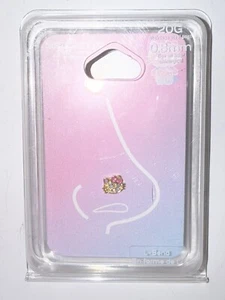 Exclusive Hello Kitty Stainless Steel Crystal Rhinestones Face Nose Stud 20G - Picture 1 of 2
