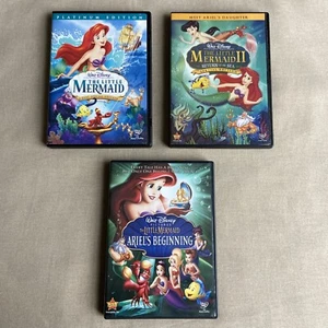 Walt Disney: Little Mermaid 1 2 & 3 (DVD Trilogy Set) Return Sea Ariel Beginning - Picture 1 of 24
