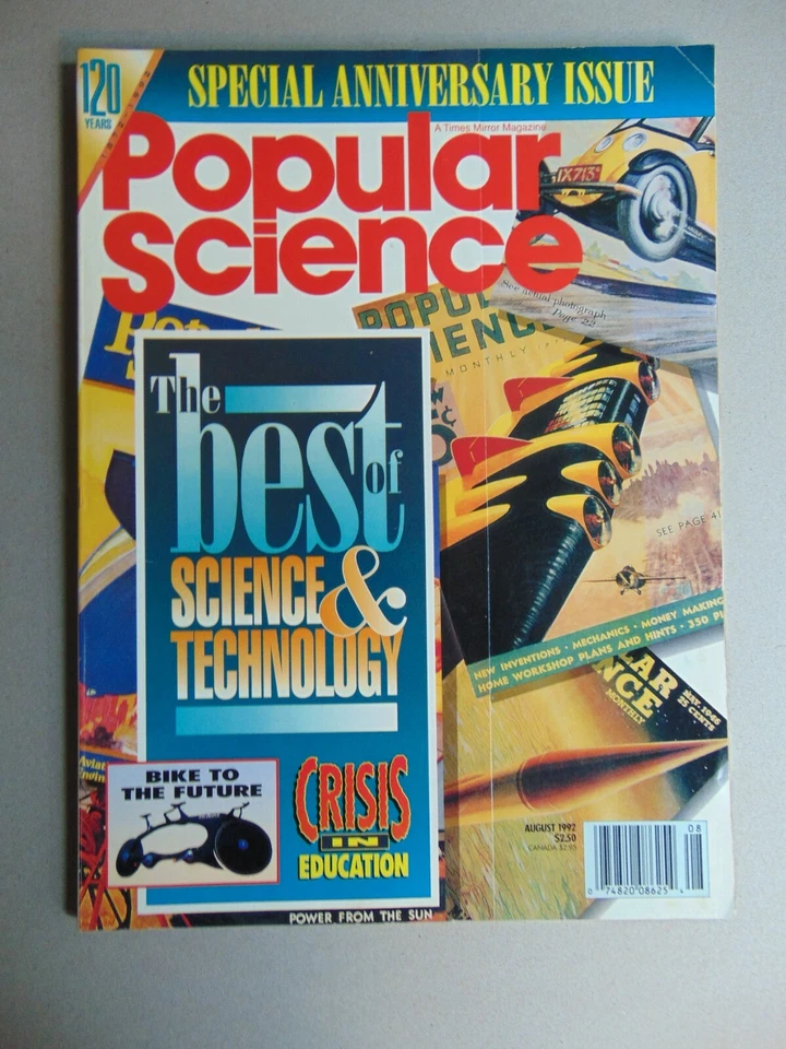 POPULAR SCIENCE Magazine August 1992 Special Anniversary Issue 120 Years - Image 1 of 1