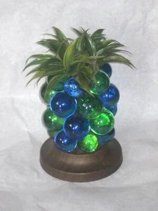 Vintage Lucite Acryl Harz Traube Cluster Ananas AQUA LIME GRÜN BLAU Tiki - Bild 1 von 12