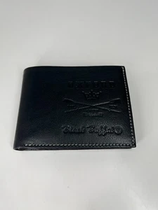 Oxford Negro Búfalo Hombre Cuero Cartera Tarjetero Identificación Monedero Crew England - Imagen 1 de 15