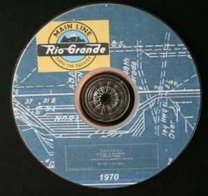 Denver & Rio Grande Western RR 1970 Denver to Dotsero Track Chart PDF on DVD - Picture 1 of 5