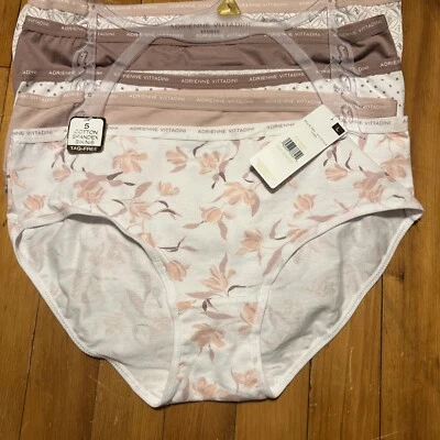Pack de 5 bikinis de algodón spandex Adrienne Vittadini para mujer SIN ETIQUETAS AV9540 GRANDES Foto 1 de 4
