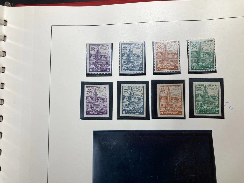 56.  Germany , 1946，SC#14NB13-16/a, 1 Imperf. set，from a binder page，MH，Cv$84.0 - Image 1 of 3