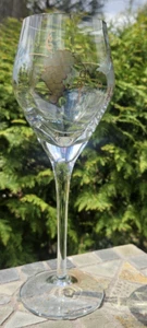 Copa de vino vintage Rosenberg cristal rumano grabado vid 24 k pintada a mano - Imagen 1 de 24
