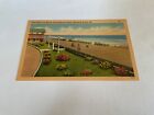 Rehoboth Beach, Del.~ Boardwalk and Beach-Belhaven Hotel- Linen Vintage Postcard
