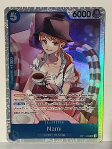 Nami (054) SR OP11-054 A Fist of Divine Speed casi nuevo envío rápido de una pieza - Imagen 1 de 2