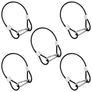 SWZHAI 5Pcs Stainless Steel Cable with Loops and Hooks, 4mm Thickness 12 inch... - Picture 1 of 7