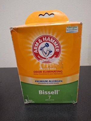Arm & Hammer Bissell 7 Odor Eliminating 3 Pack Vacuum Bags # 62615G OPEN BOX 》12 - Image 1 of 4