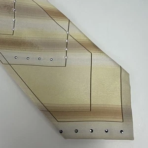 The Big Knot by Steven Land Tie Necktie Rhinestone Geometric Pattern 100% Silk - Picture 1 of 6