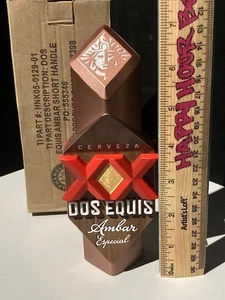 🌟 NIB Dos Equis XX Amber Especial Short Craft Beer Bar Tap Handle - Picture 1 of 4